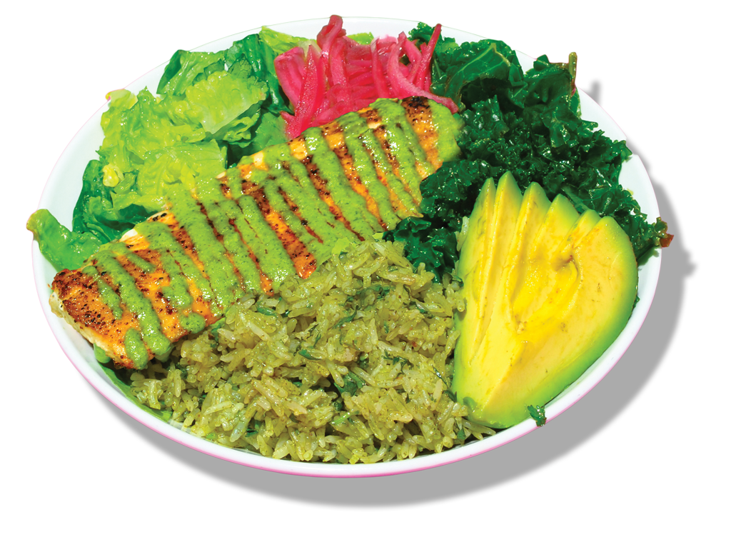 El Granjero Cantina House Seared Fish Bowl